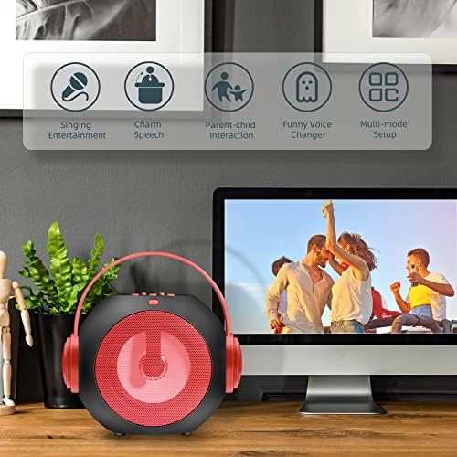 TaoAcc Karaoke Machine with Bluetooth for Kids, Cute Karaoke Speaker with Microphone and Multi Colored LED Light Show, Wonderful Birthday Festival Christmas Gift for Boys & Girls