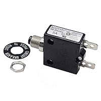 Vista 9 de Disyuntor térmico genuino 3A 125/250VCA 32VDC serie 98 pulsador para restablecer interruptor de sobrecarga térmica con terminales de conexión rápida