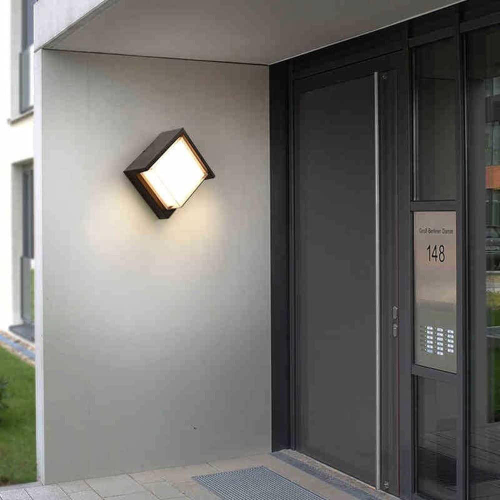 ITOSUI Black Outdoor LED Sconce - Soft White Light for Courtyards and Patios, IP65 Waterproof, 12W, 50000 Hours Lifespan