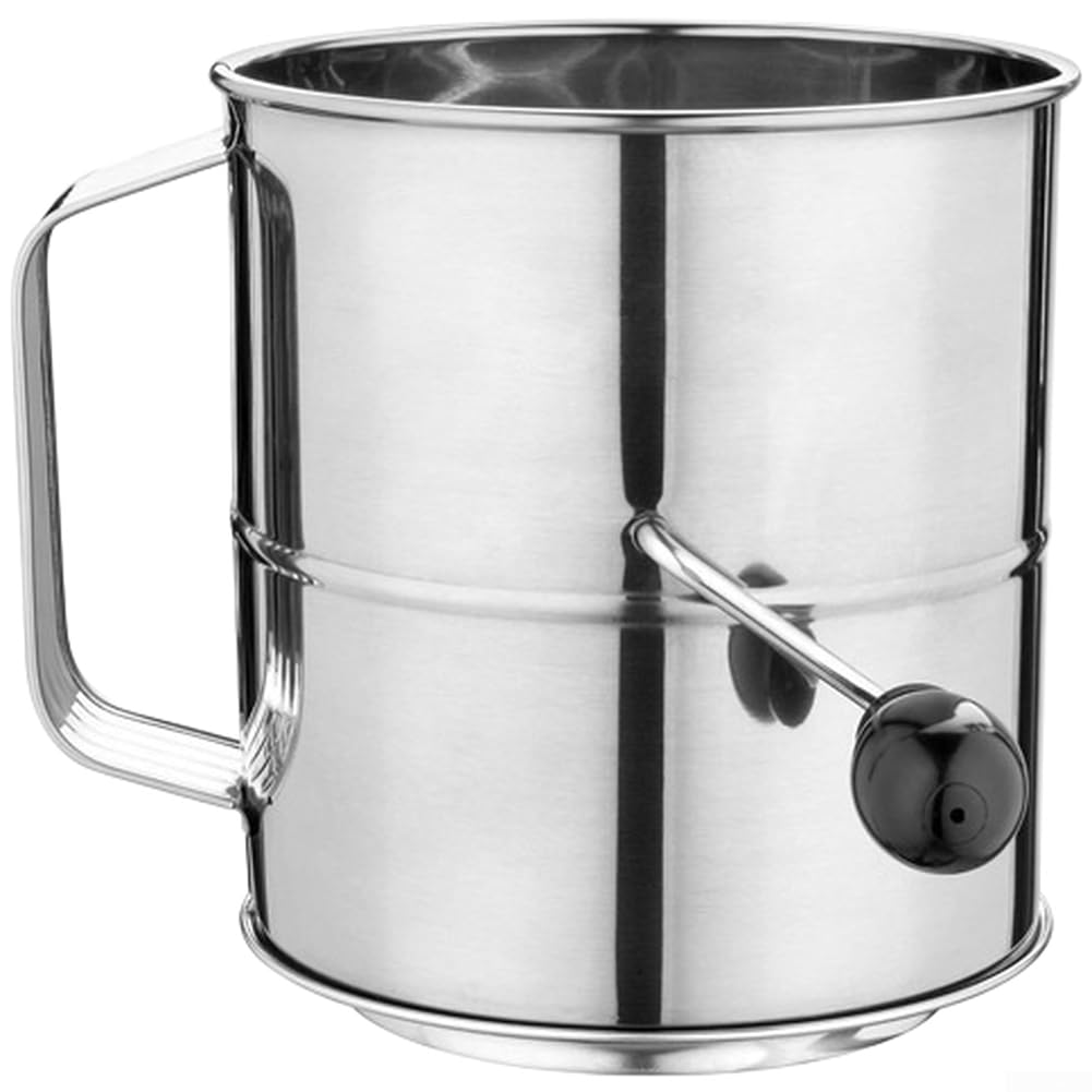 Tamiz manual de harina de manivela de 8 tazas para hornear en