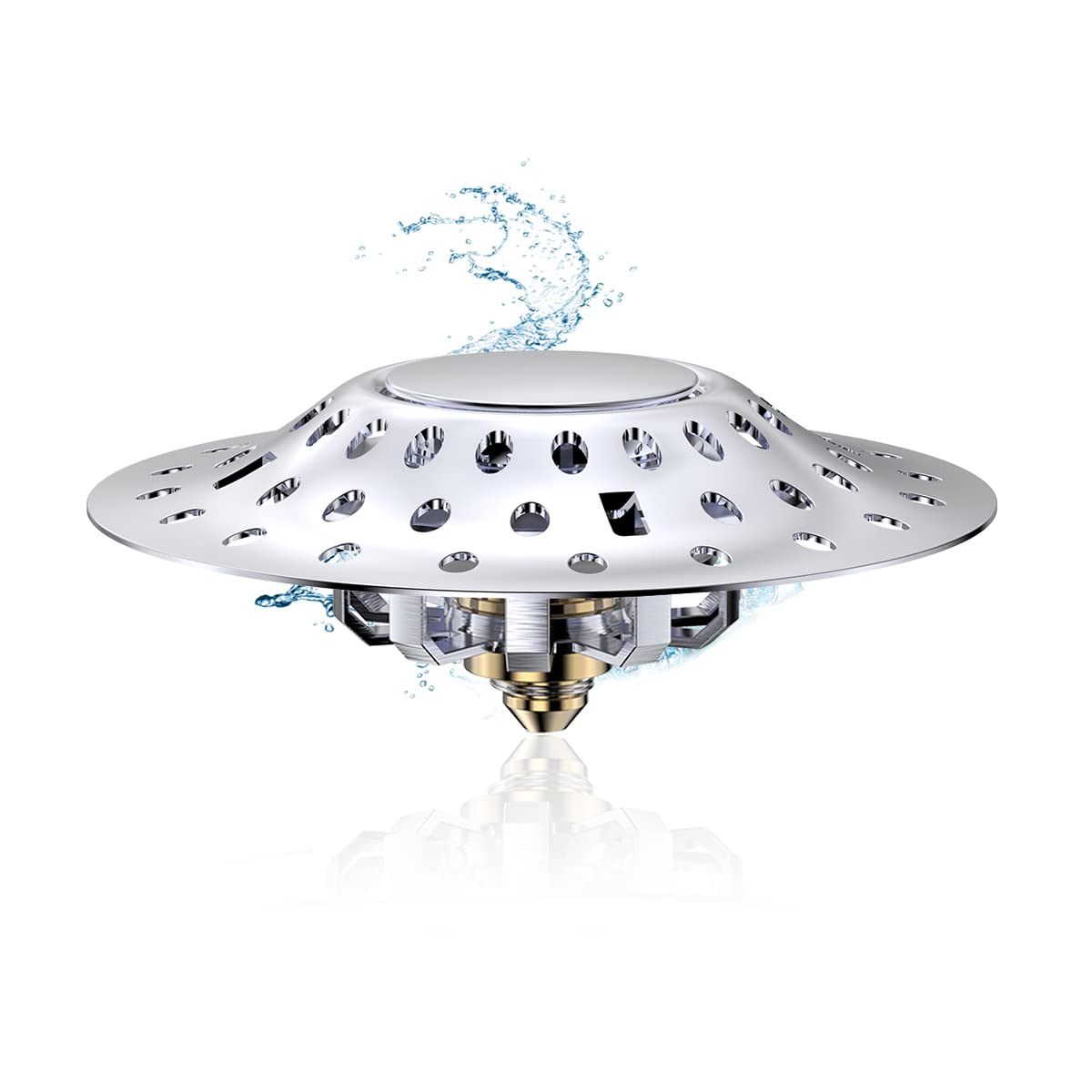 Upgraded 2 in 1 Bathtub Stopper with Drain Hair Catcher, Anti-Clogging Tub Stopper with Dual Filtration Design, Pop-up Bath Tub Stoppers Bathtub Drain Plug for 1.4-2.0" Drain Hole