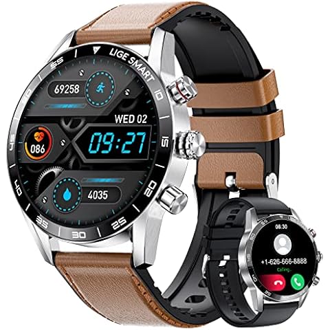 LIGE Smartwatch Hombres Bluetooth IP67 Cover