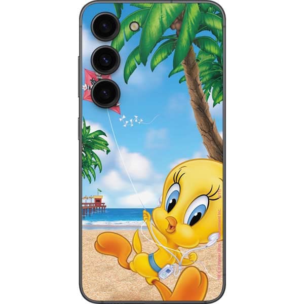 Skinit Phone Decal Skin Compatible with Samsung Galaxy S23 - Officially Licensed Warner Bros Tweety Bird iPod Design
