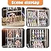 Display Case for Figurines, Acrylic Clear Box for Collectible Figurine, Display Riser Stand for Figure, 2 Pack Large
