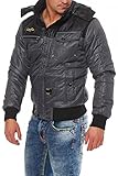  Cipo & Baxx - Jacke Parka Mantel 10 Modelle - Herren, Farbe:7313-dark Grey;Größe:XL