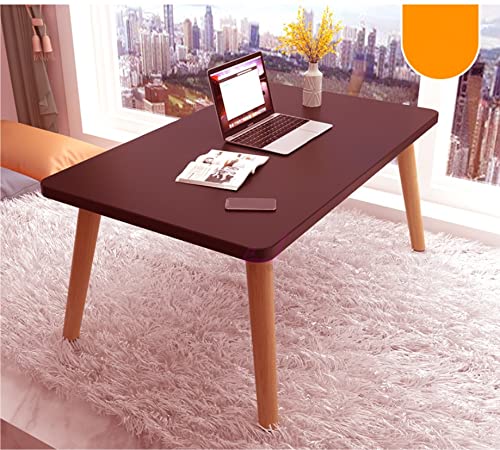 Image of BAS Brown Art Shoppee Engineered Wood Fold-able Rectangle Shaped Tea Coffee Breakfast and Laptop Table (Brown)