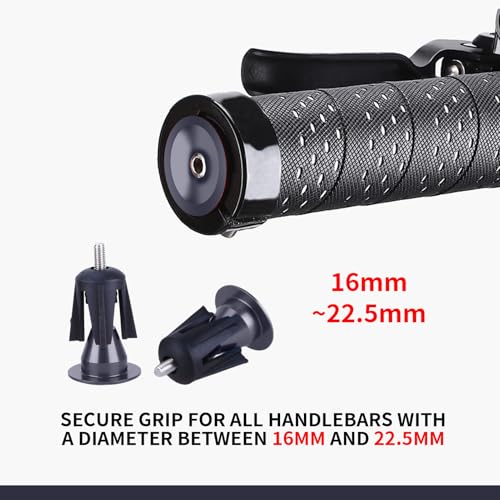 Image of 2 Pack Aluminum Bike Handlebar End Plugs Bike Bar End Grips Expanding Locking Bar End Caps for Drop Bars, Expandable Adjustable Locking End Caps