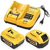 Modèle applicable : compatible avec les outils pour Dewalt 18V DCB203, DCB204, DCB200-2, DCB200, DCB180, DCB204-2, pour Dewalt batteries de la série DCD/DCF/DCG/DCS