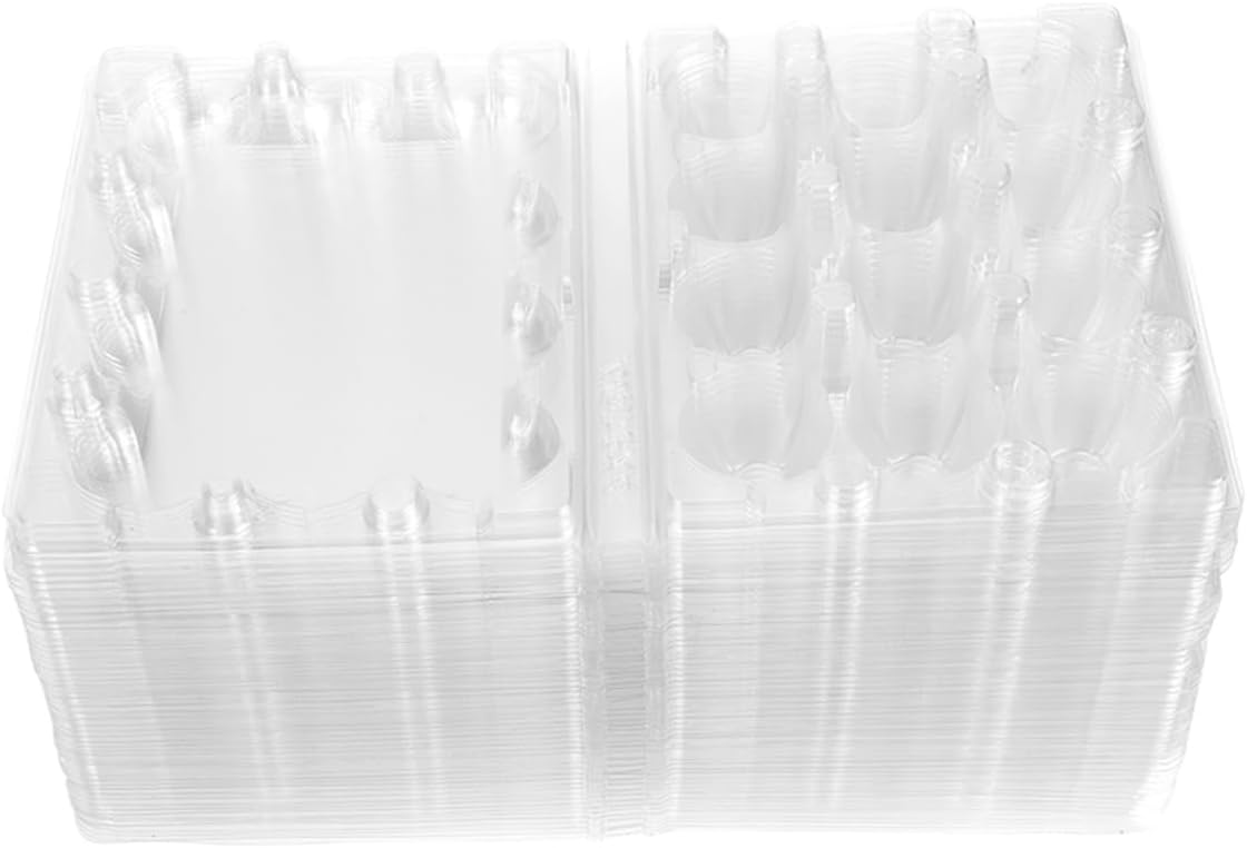 12-Pack Quail Egg Containers Disposable Plastic Quail Egg Trays for Kitchen Storage and Organization