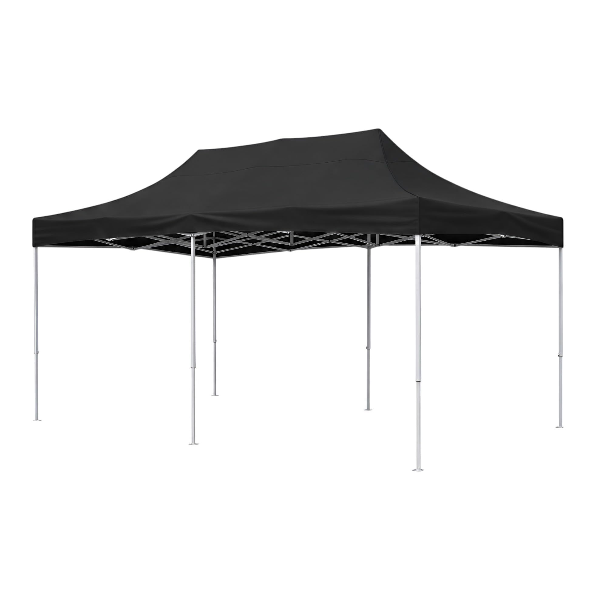 10 x 20 Ft Black Heavy Duty Pop Up Canopy Tent, Waterproof Outdoor Gazebo Shelter Without Side Covers for Exhibition, Market Stall, Camping, Garden, Patio & Commercial Use-image-18