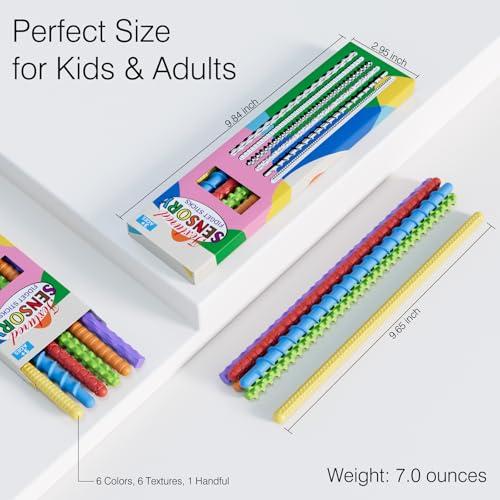 image for DEFXIER Flexible Sensory Fidget Sticks for Kids,6PCS Sensory Fidget To