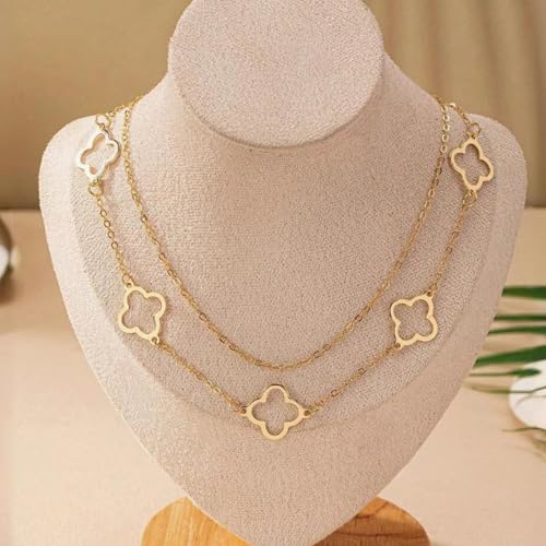 Gold Charm Necklace For Women Star Pearl Charms Pendant Neckalces Dainty 14K Gold Plated Summer Beach Ocean Jewelry Gifts3