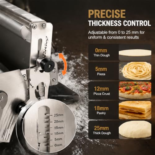Laminadora de masa plegable manual para estirar masas de pizza sin esfuerzo 3