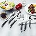 Laguiole By FlyingColors Stainless Steel Flatware Set. Black Color Handle, Wooden Storage Box, 34 Pieces