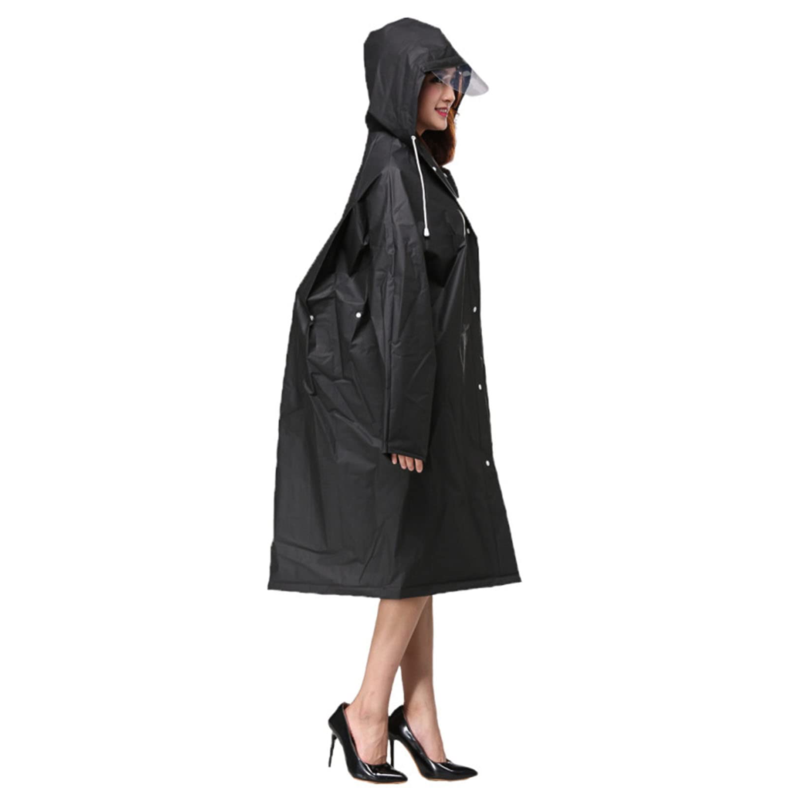 Imperméable léger réutilisable unisexe cape de pluie pliable pour randonnée et camping outdoor