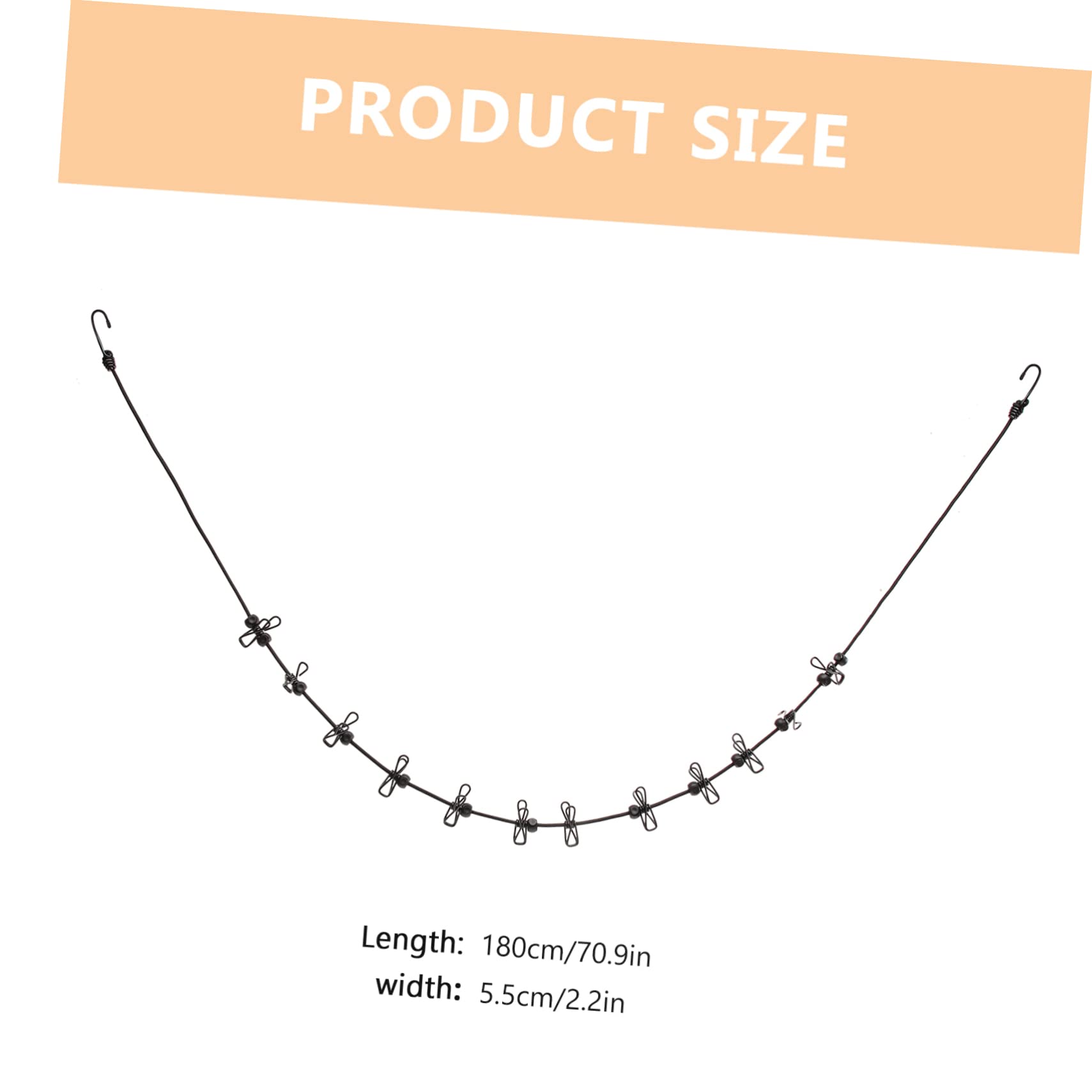 Cabilock 2Pcs Windproof Portable Clotheslines Outdoor Drying Rope for Camping Travel Home Use Lightweight and Clothes Hanging