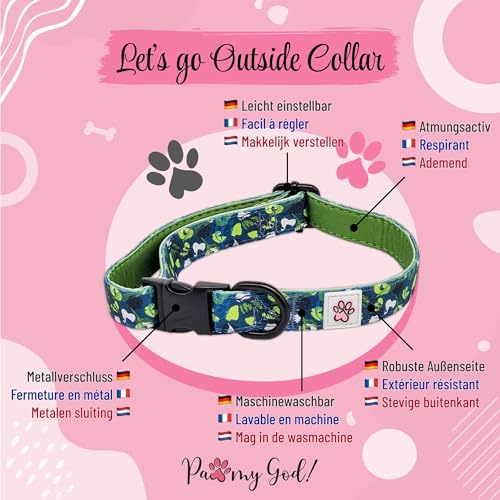 Collier souple pour chien grand grand format motif léopard
