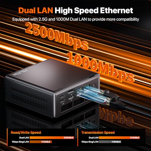 Image of PELADN Mini PC, Ryzen 5 5600H (Upgraded 5700U /7430U),8GB DDR4 /256GB SSD