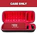 co2CREA Hard Travel Case Replacement for JBL Flip 7 Flip 6 FLIP 5 Waterproof Portable Bluetooth Speaker (Black Case + Inside Red)