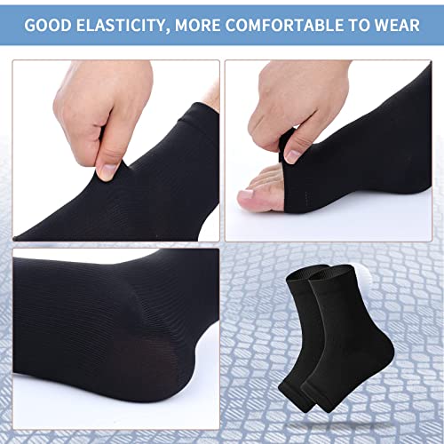 Amebae 3 Pairs Neuropathy Socks For Women And Men, Plantar Fasciitis Socks, Ankle Compression Sleeve For Ankle For Pain Relief, Plantar Fasciitis, Sprain, Neuropathy (S-M, Black(3 Pairs)) #TOP3