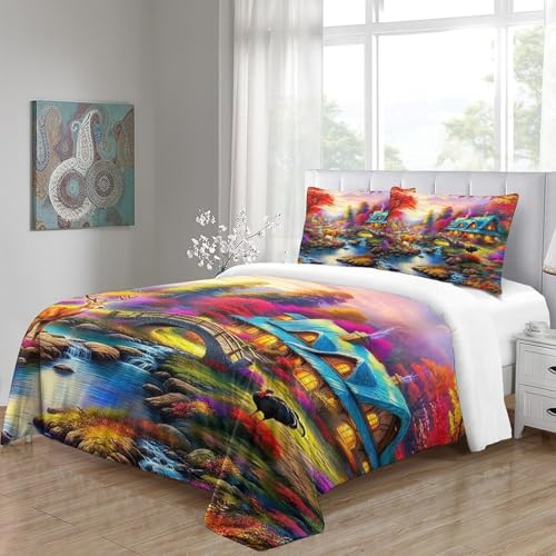 Housse de couette microfibre douce lit enfant fermeture éclair parure de lit - 5