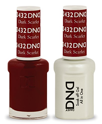 Dnd Soak Off Gel Polish Dual Matching Color Set 432, Dark Scarlet #TOP12