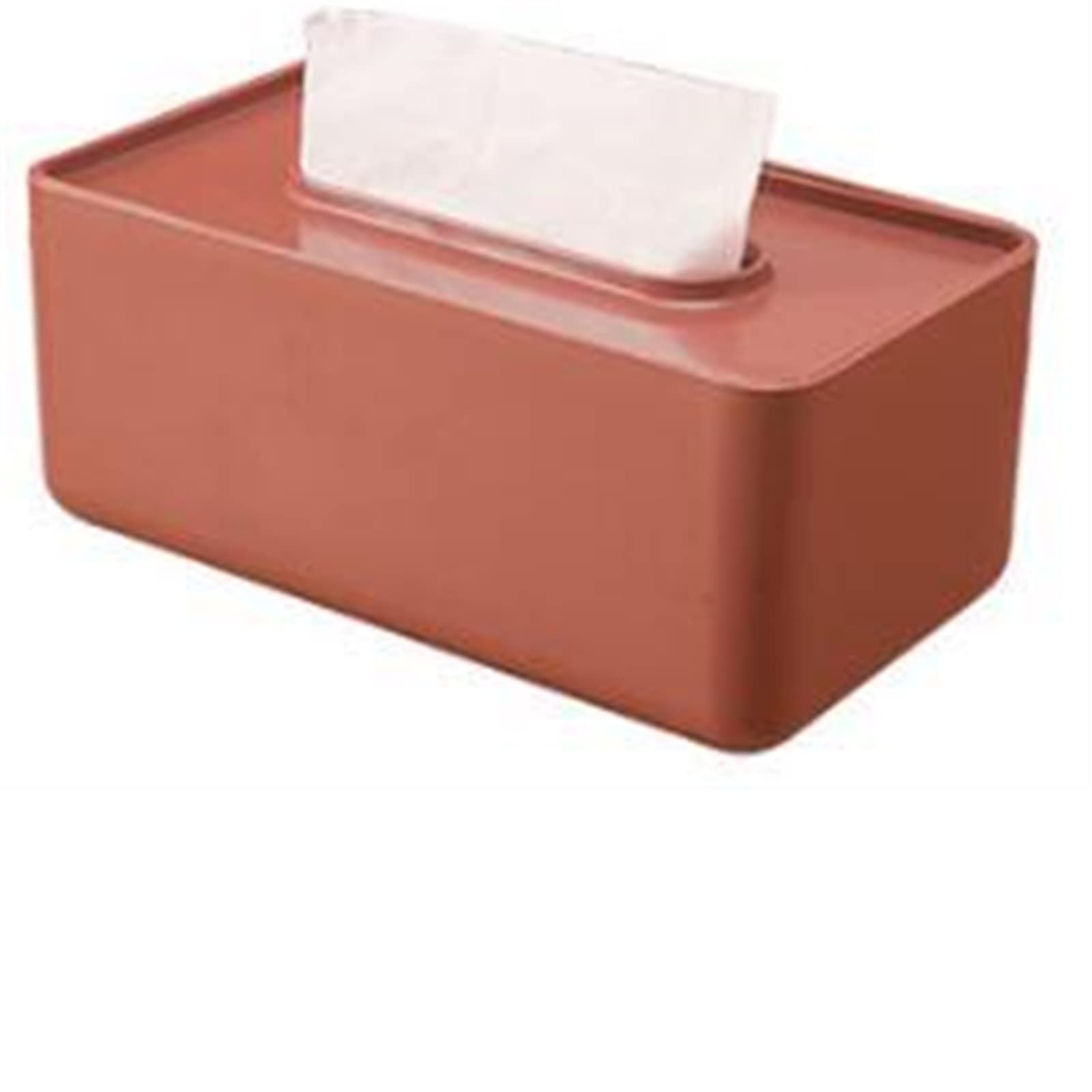 HdbcbdjTissue Box Plastic Tissue Box Rack Kitchen Storage Box Office Home Affairs Manager Desk Tissue Box Napkin Container (Color : Red)