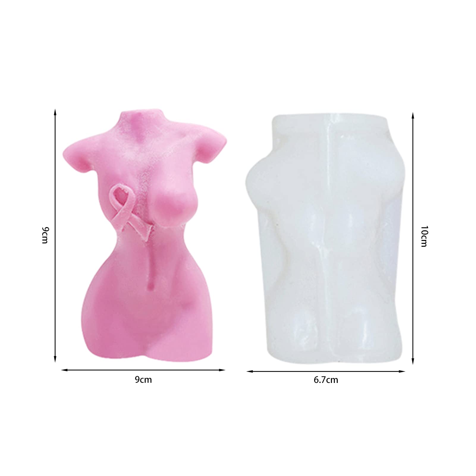 XIAOSHUI Silikonform Für Körperkerzen – 5,6x12,5 Cm, Hitzebeständig Bis 230°C, Für Wachs & Harz