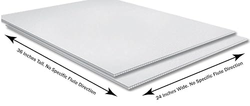 Miniatura 3 de Cartel de Coroplast de 24 x 36 pulgadas, 0.157 in, tablero de plástico blanco en blanco, se adapta a la mayoría de marcos A, paquete de 2