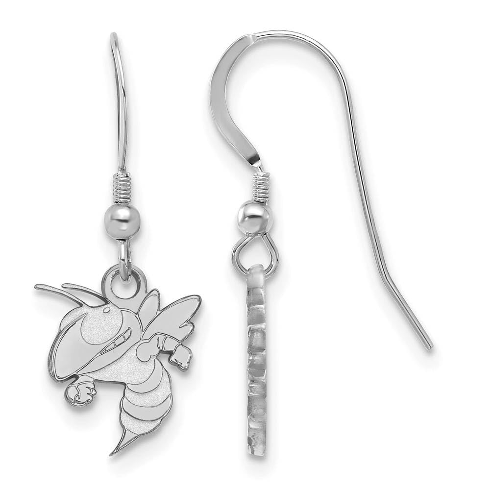 Georgia Tech Small (1/2 Inch) Dangle Earrings Wire (Sterling Silver)