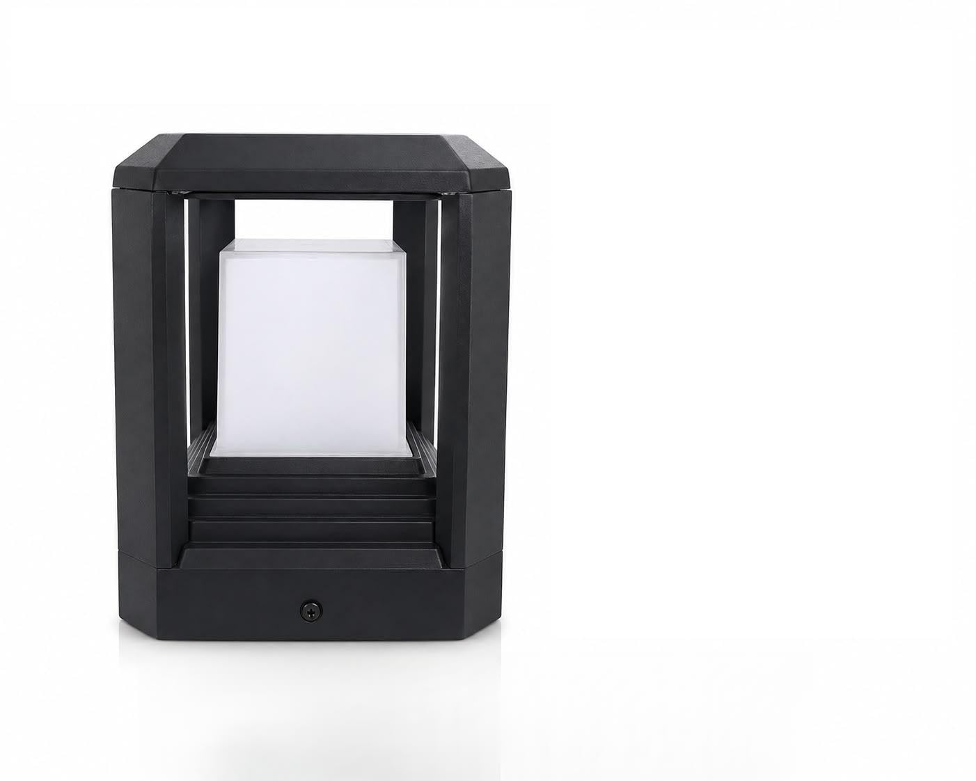 R.K PRIME Outdoor Gate Pillar Lamp Die-Cast Aluminium B22 Holder Black | Waterproof & Rustproof, Wall & Base Mount, Garden & Boundary Use, Bulb Not Included, Weather Resistant-picture-12