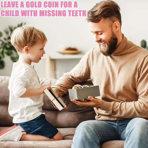 12 Stück Zahnfee Münze, Gold Zahnfee Münze, Zahnfee Münzen mit Verschiedenen Mustern, Zahnfee Geschenke Mädchen Jungen, Zahnfee Goldtaler Kinder für Verlorenen Zahn Kinder Geschenke Souvenir