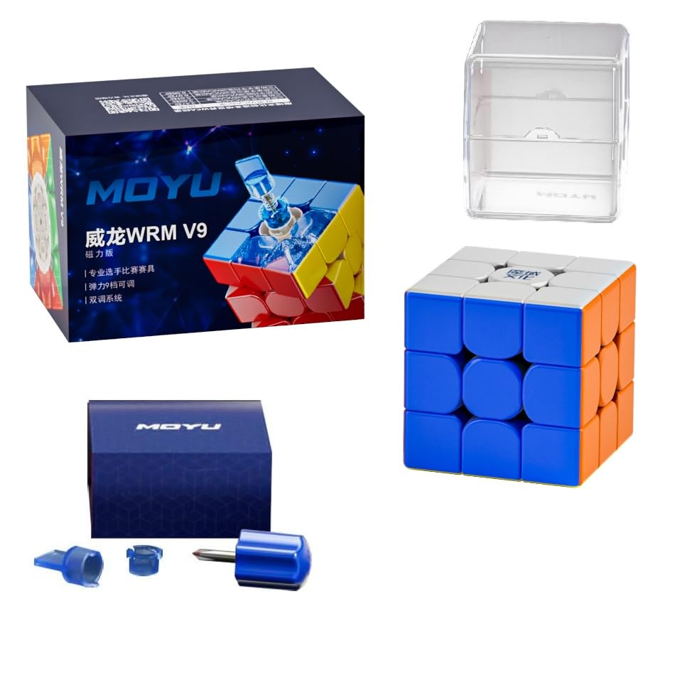 FunnyGoo MoYu Weilong WRM V9 3x3 Speed Magic Puzzle Cube weilong WR M v9 3x3x3 Cube Stickerless (Standard M Version)