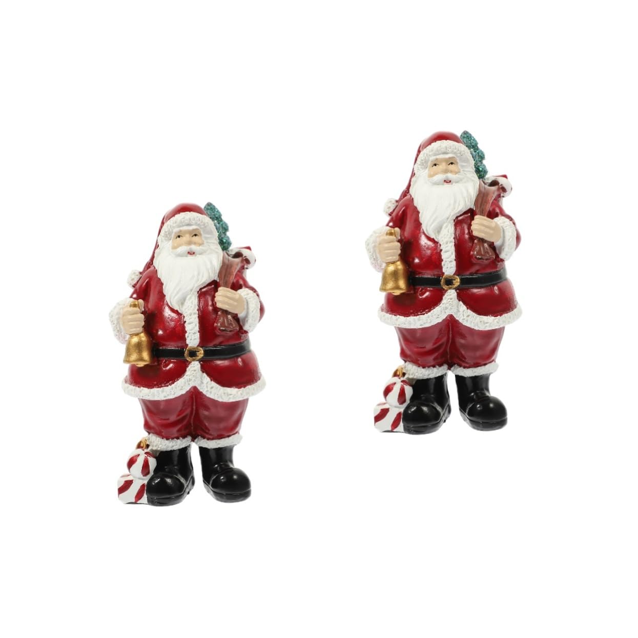 PRETYZOOM 2 Pz ornamenti di babbo natale natale regalini natale statuina natalizia da tavolo decorazione natalizia con renne statuina di Babbo Natale statua in resina di babbo natale