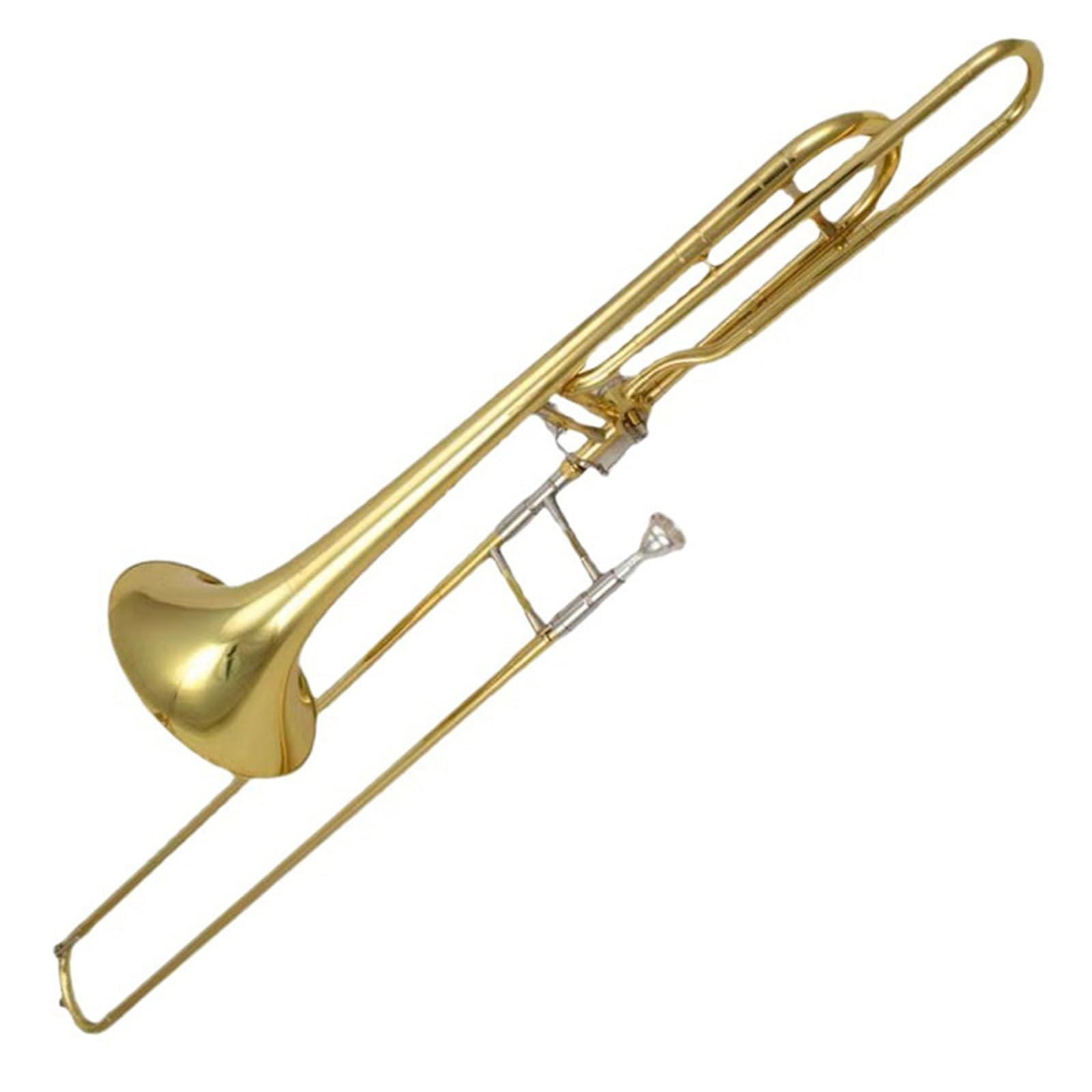 Puzon Tenor B dur instrument puzonowy lakierowany na złoto niklowany
