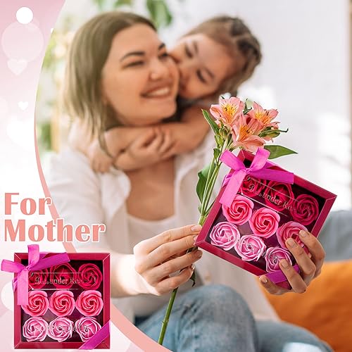 Yuxung YUXUNG-ORAL SCEN-34 6 Boxes Floral Scented Bath Soap Rose Flower Petals 54 Pcs Christmas Essential Oil Gift Rose Soap thumb #5