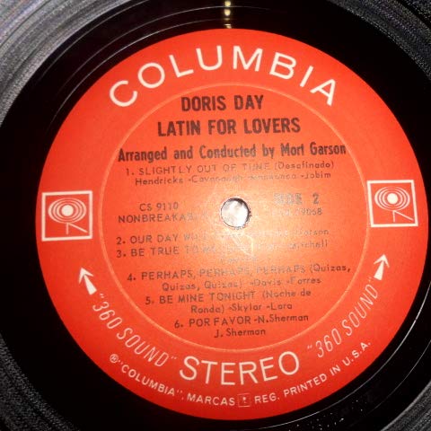 Doris Day ‎– Latin For Lovers Sello: Columbia ‎– CL 2310 Formato Mono País: US Fecha: 1965
