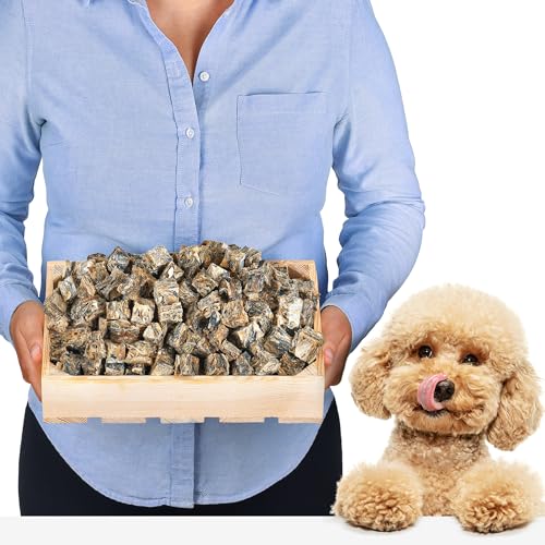 Kabeljau-Würfel für Hunde 1 kg (ca. 190–210 Stück) | getrockneter Kausnack aus 100 % Kabeljau | reich an Omega-3 & Omega-6 | natürlich & ohne Zusatzstoffe