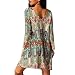 Women Dress,Haoricu Fall Women Retro National Wind Loose Round Neck Dress Clothes (XL, Green)