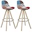 WOLTU Bar Stools Set Of 2 PCS Soft Linen Seat Bar Chairs Breakfast