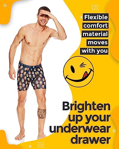 JOE BOXER Mens Boxer Briefs 4-Pack – Performance Mesh Boxer Briefs for Men Pack - Mens Underwear (Little Boy Blue, Small)4