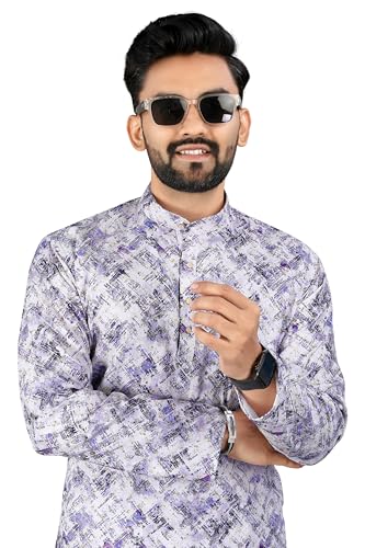 Image of Trustous Kurta Pyjamas set for Mens | Pyjamas with kurta PRINTED and classis look |KURTA Pyjamas SET