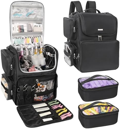 Relavel Hair Tools Travel Bag Hair Stylist Backpack Hairdresser C...