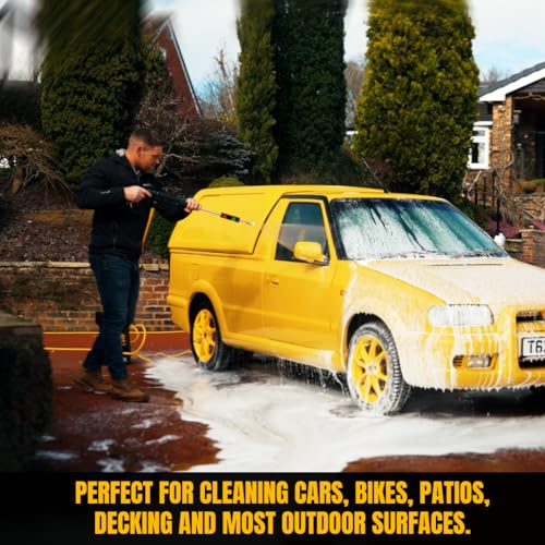 V-TUF Electric Pressure Washer V 3, Pressure: max. 150 bar, Flow Rate: 7.5 L/min, Weight: 7kg, 2000W with Patio Cleaner, turbo nozzle, stainless steel lance & snow foam Cannon - Image 6