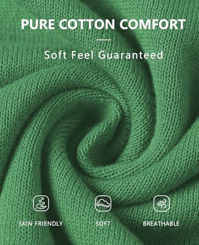 Image of QUALFORT Women's 100% Cotton Lightweight Cardigans Long Sleeve Knitted Button Down Sweater