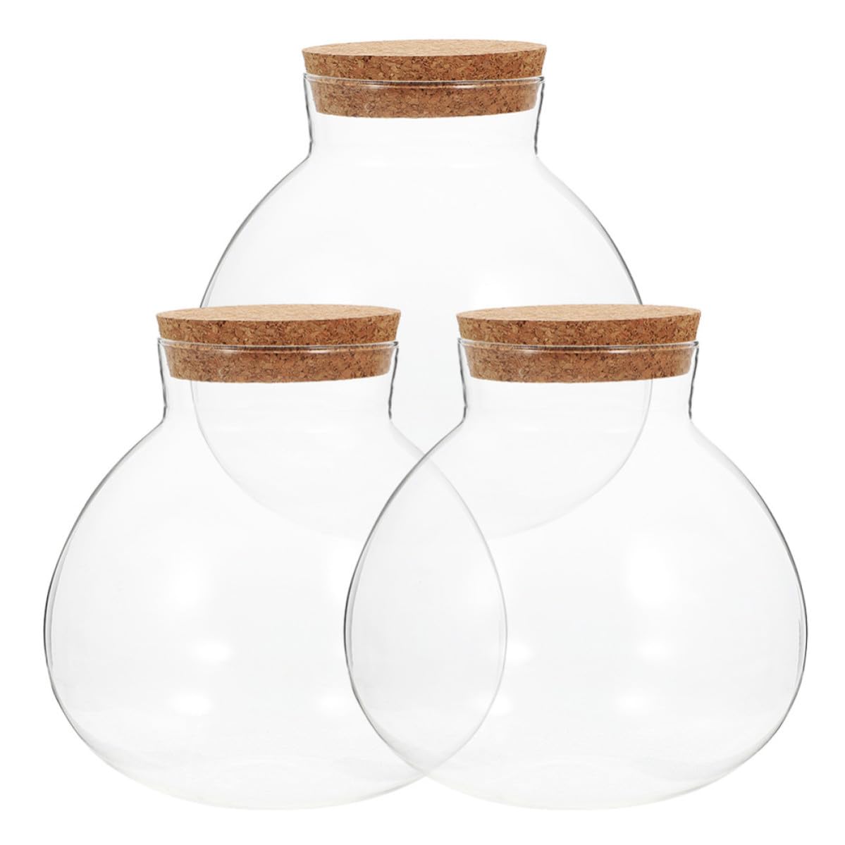 Bouteille en verre avec bouchon liège élégante pour décoration naturelle raffinée