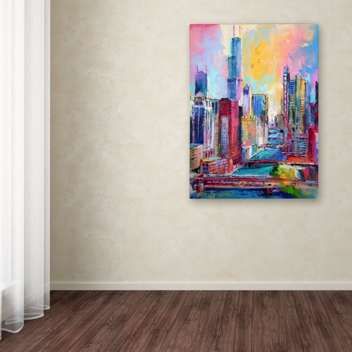 Chicago 3 By Richard Wallich, 24X32-Inch Canvas Wall Art #TOP2