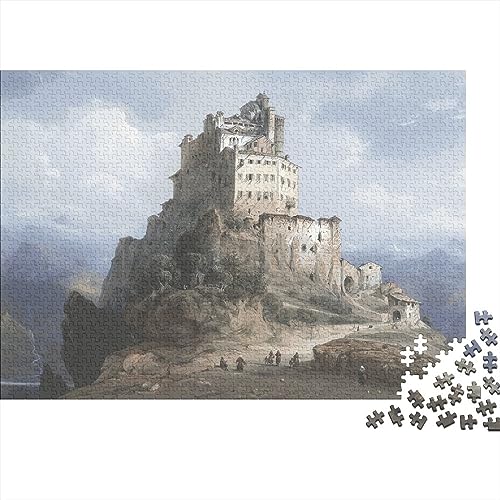 Scie sauteuse classique château européen puzzle 1000 pièces en bois pour adulte