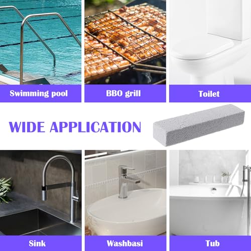 50 Pack Pumice Stone for Cleaning - Bulk Pumice Stone Toilet Bowl Cleaner, Natural Scouring Pads for Hard Water Stains, Rust & Grime Removal on Porcelain, Tile, Grill & Pool Surfaces