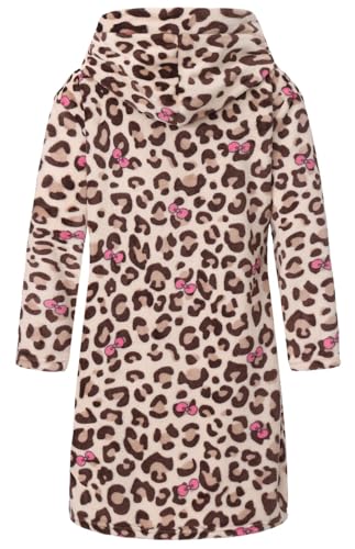 Image of BAOPTEIL Girls Fleece Robe Boys Hooded Bathrobe Soft Flannel Robe For Kids